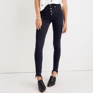 Madewell 9" Button Front Skinny Jeans